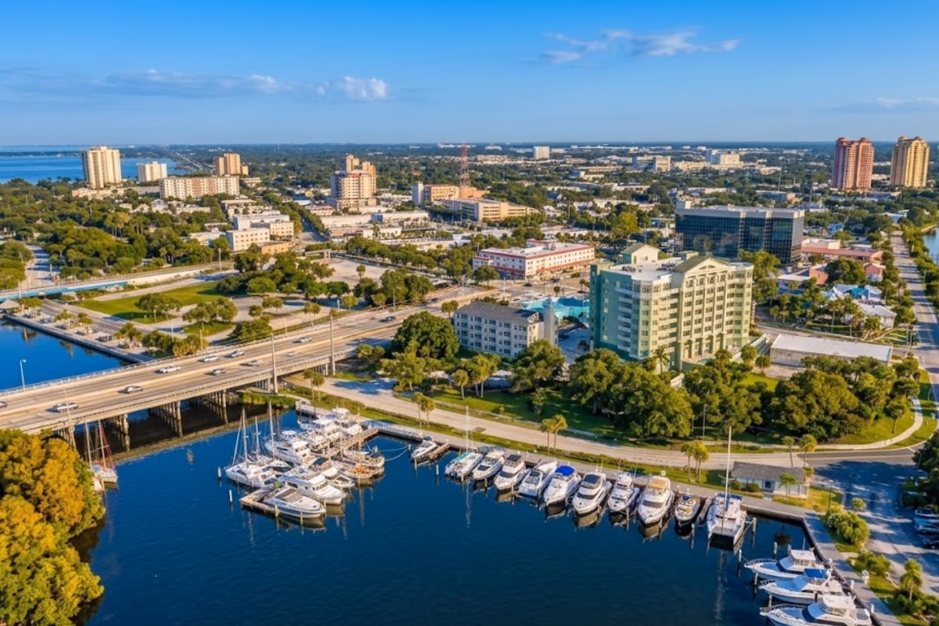 Aerial view of Melbourne, Florida